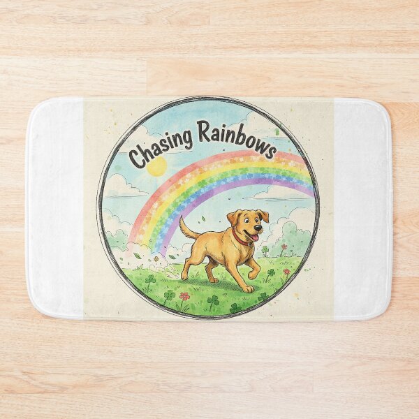 Item preview, Chasing Rainbows: Playful Lucky Labrador designed and sold by VisualRotaStudio .