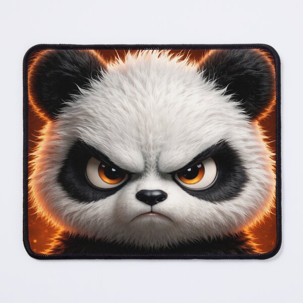 Item preview, Angry Panda | Cute Dark Cartoon Aesthetic (Fiery Orange Glow) designed and sold by ᗩᑎTOᑎ OᒪEKSIYEᑎKO.