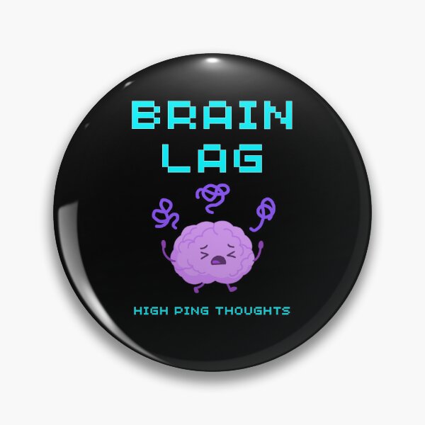 Item preview, Brain Lag High Ping Thoughts — Funny ADHD Gamer Gift — Neurodivergent Art designed and sold by Retro Gamer Gifts.
