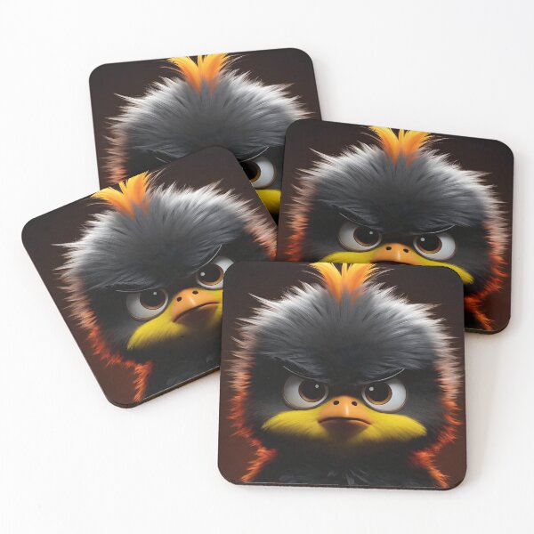 Item preview, Angry Fluffy Bird | Funny Dark Cute Cartoon Aesthetic designed and sold by ᗩᑎTOᑎ OᒪEKSIYEᑎKO.