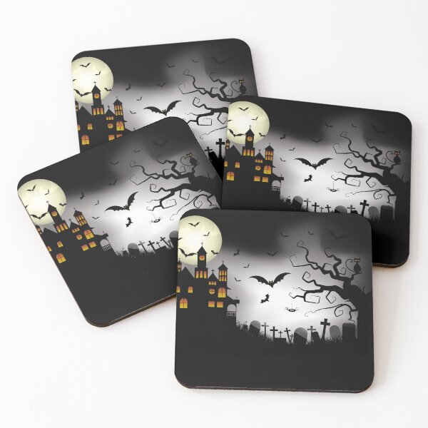 Item preview, Haunted Night Silhouette – Spooky Halloween Cemetery Scene designed and sold by Bianormal.