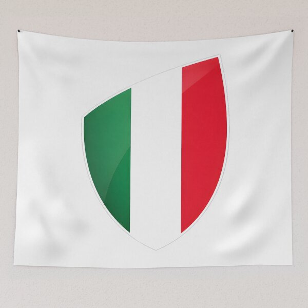 Item preview, Italian Flag Shield – Minimal Tricolour Crest Design designed and sold by tokyojeff.