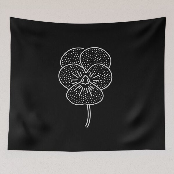 Item preview, Pansy Flower Garden Minimalist Dot Art designed and sold by ConcienciaEco.