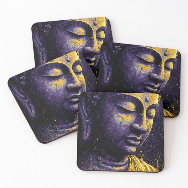 Item preview, Golden Buddha Statue with Artistic Highlights designed and sold by Artessie.
