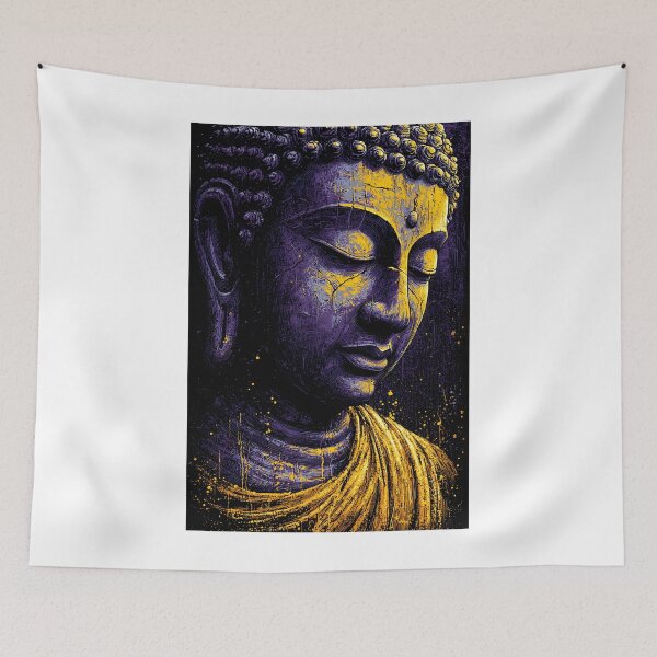 Item preview, Golden Buddha Statue with Artistic Highlights designed and sold by Artessie.