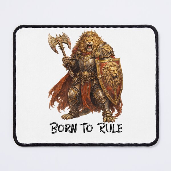 Item preview, Lion Warlord – Born to Rule | Warrior Animals designed and sold by DigiWoosh.