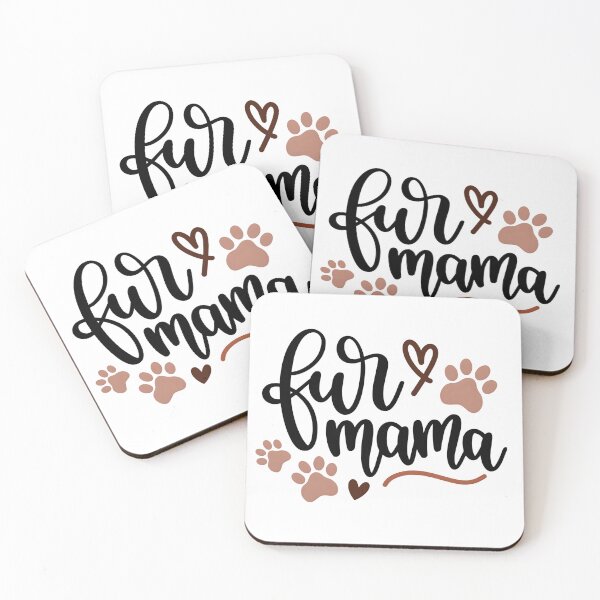 Artikelvorschau, „Fur Mama“-Schriftzug mit Pfotenabdrücken – Süßes Geschenk für Hunde- und Katzenmamas entworfen und verkauft von Latikshop.