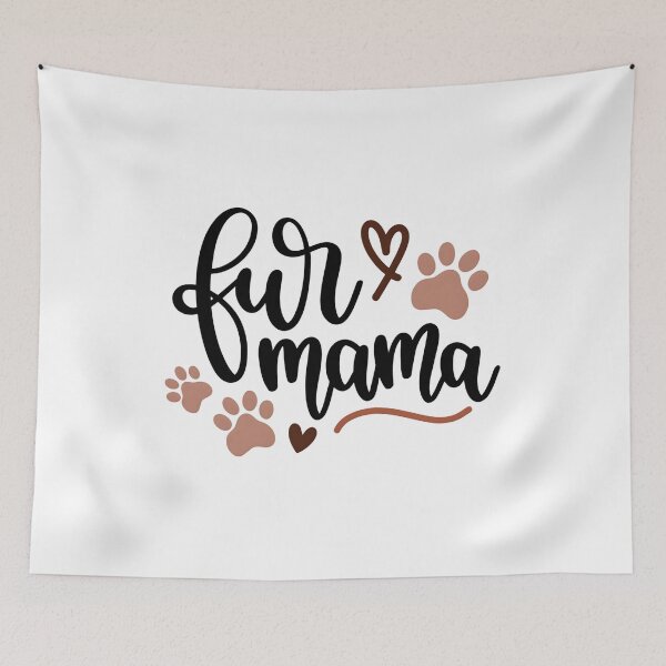 Artikelvorschau, „Fur Mama“-Schriftzug mit Pfotenabdrücken – Süßes Geschenk für Hunde- und Katzenmamas entworfen und verkauft von Latikshop.