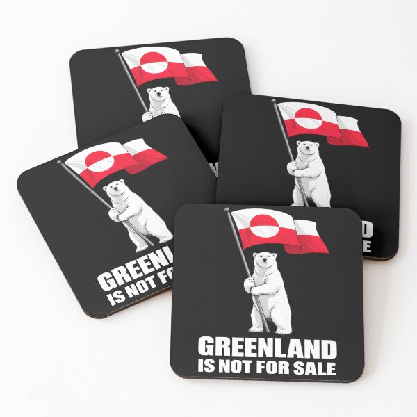 Item preview, Greenland Is Not for Sale - Polar Bear with Greenland Flag designed and sold by Aesthetic-Avenue.