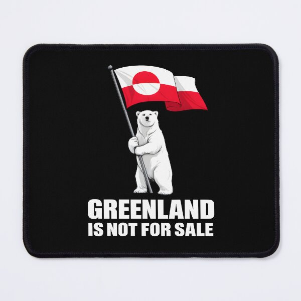 Item preview, Greenland Is Not for Sale - Polar Bear with Greenland Flag designed and sold by Aesthetic-Avenue.