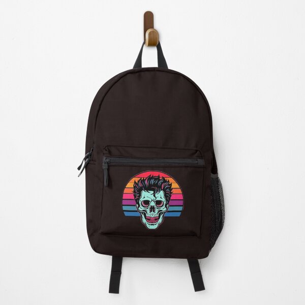 Item preview, Retrowave Punk Skull - 80s Neon Synthwave & Vaporwave Art designed and sold by TSE DESIGN.