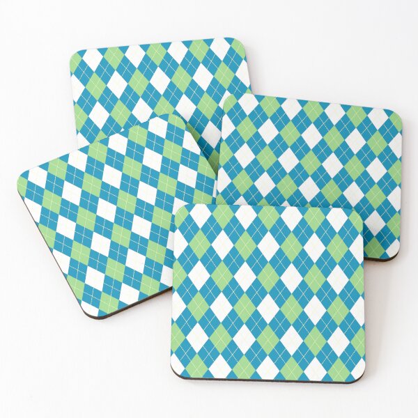 Item preview, Blue, green and white diamond pattern designed and sold by MKV Design.