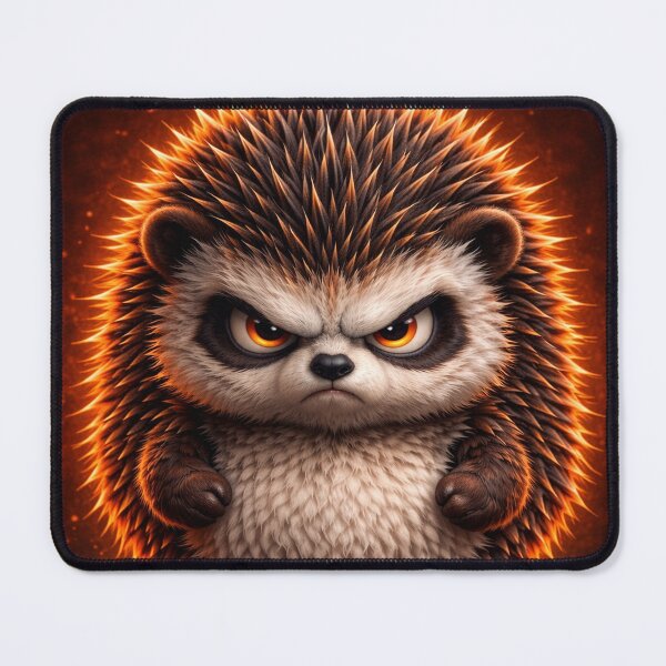 Item preview, Angry Hedgehog | Cute Dark Cartoon Aesthetic (Fiery Orange Glow) designed and sold by ᗩᑎTOᑎ OᒪEKSIYEᑎKO.