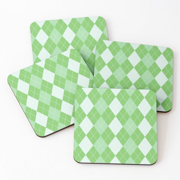 Item preview, Light green, dark green and white diamond pattern designed and sold by MKV Design.