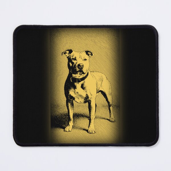 Item preview, Pitbull Terrier Golden Vintage Portrait designed and sold by RPrintPulse.