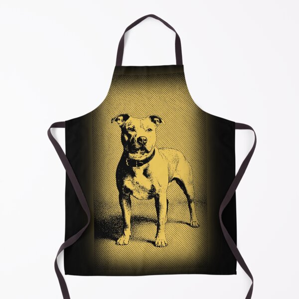 Item preview, Pitbull Terrier Golden Vintage Portrait designed and sold by RPrintPulse.