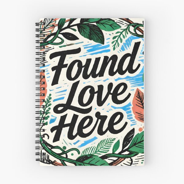 Item preview, Found Love Here – Leafy Wreath Romantic Typography designed and sold by FreeFromDefault.