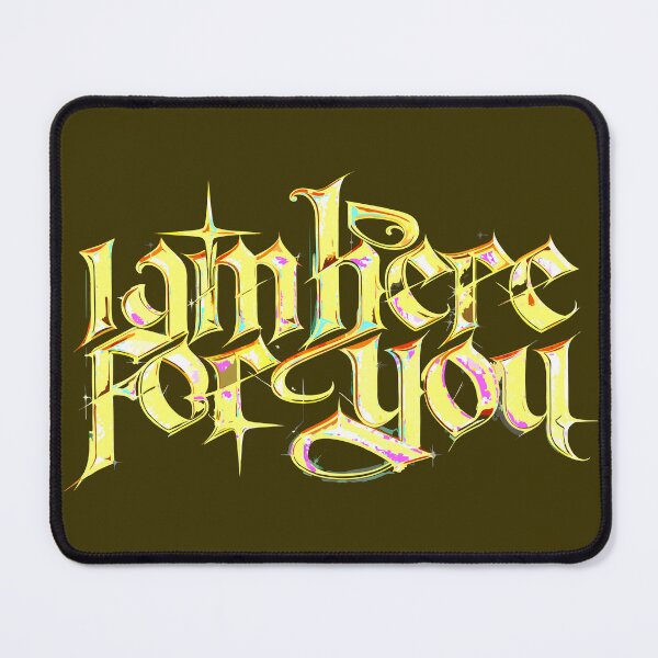 Item preview, I Am Here For You Dark Valentine Typography Gift designed and sold by VikArtStudio.