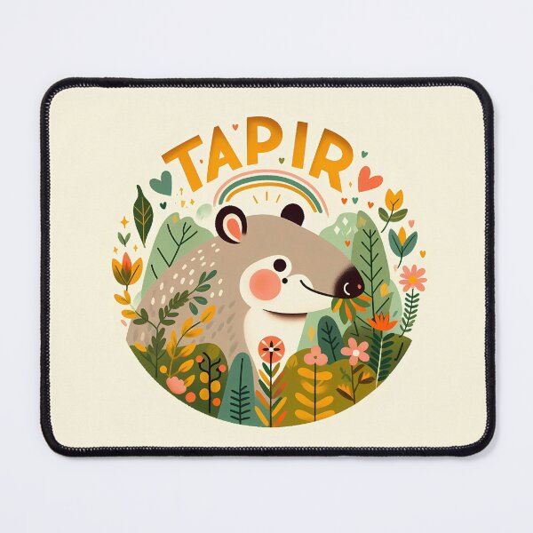 Item preview, Tapir with Floral Motifs – Hope for Wildlife Scandinavian Folk Art by heidiannemorris © designed and sold by FOLK ART FUSION by heidiannemorris.