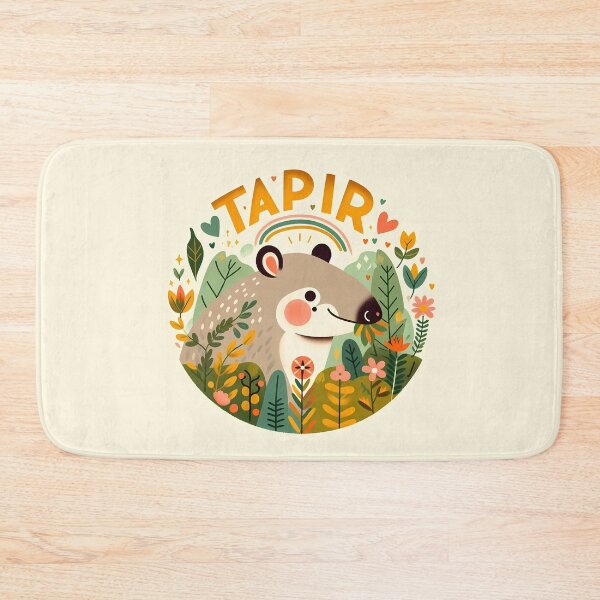 Item preview, Tapir with Floral Motifs – Hope for Wildlife Scandinavian Folk Art by heidiannemorris © designed and sold by FOLK ART FUSION by heidiannemorris.