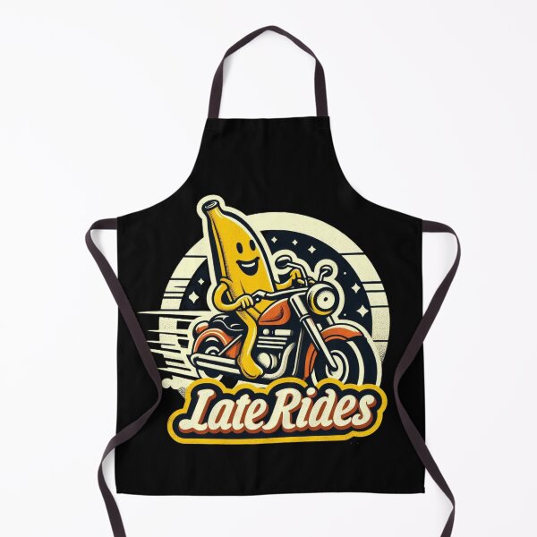 Item preview, Late Rides Banana: Retro Vintage Motorcycle Biker designed and sold by Zoo-Moo.