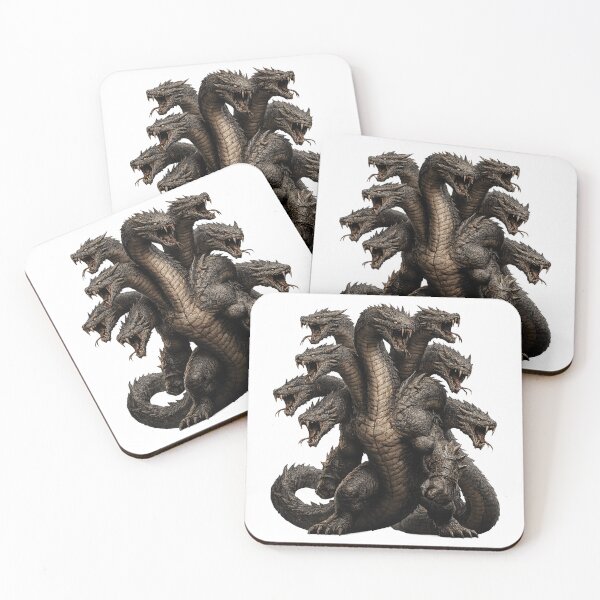 Item preview, Hydra Mythical Creature Art — Multi-Headed Serpent Monster | Ancient Greek Legend Illustration designed and sold by AlexLineArt.