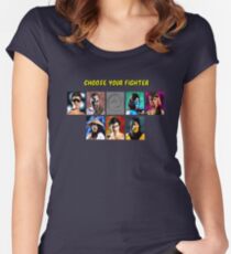 Classic Mortal Kombat - Select Fighters - Video Game (Retro) Women's Fitted Scoop T-Shirt