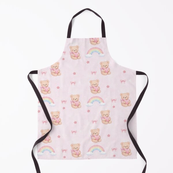 Artikelvorschau, Niedliches Teddybär-Herz-Muster – Zartrosa-Pastell-Design fürs Kinderzimmer entworfen und verkauft von ClamberryStudio.