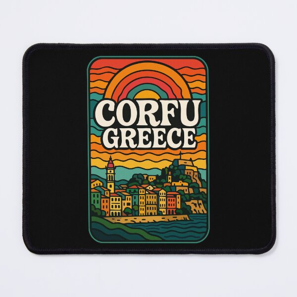 Item preview, Corfu Island Greece Trippy Art Travel designed and sold by TomFrontierArt.