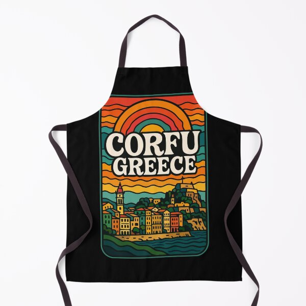Item preview, Corfu Island Greece Trippy Art Travel designed and sold by TomFrontierArt.
