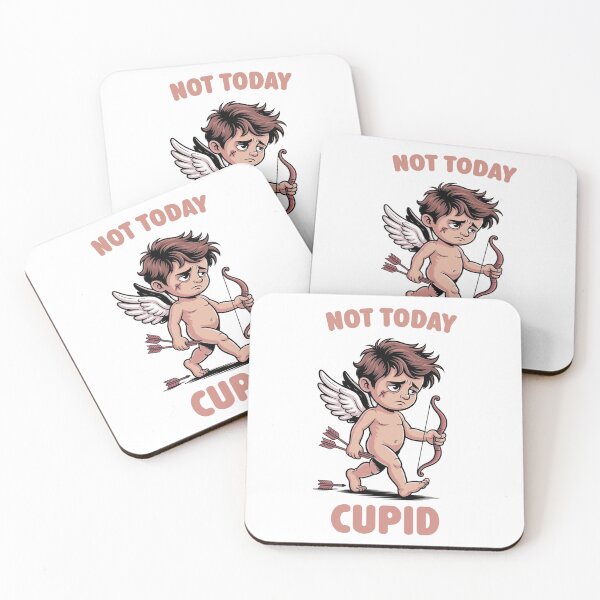 Item preview, Grumpy Cupid Not Today Anti-Valentine's Day designed and sold by PrintAtelier.