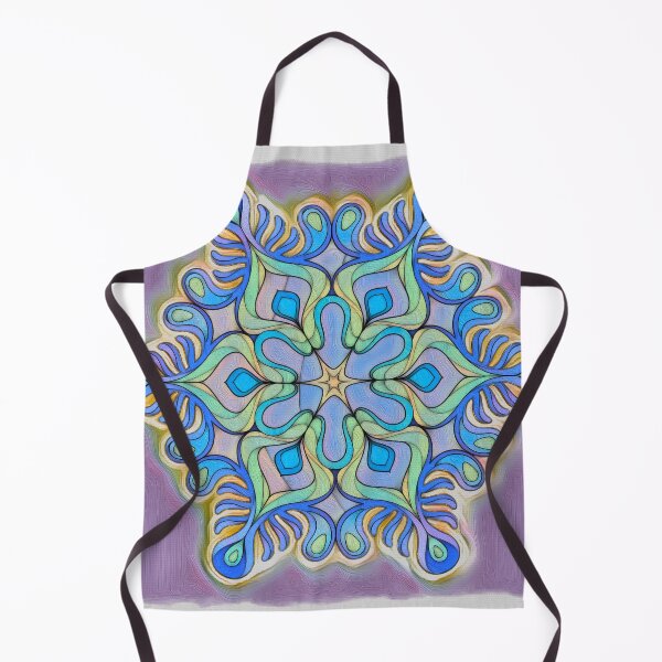 Item preview, Intricate Blue Mandala on Purple Abstract designed and sold by Anas Arts.