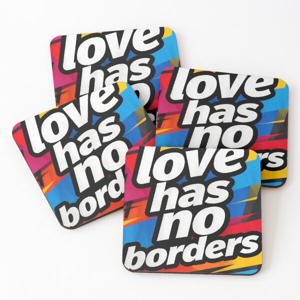 Item preview, Love Has No Borders – Colorful Yellow Red and Blue Design designed and sold by FreeFromDefault.