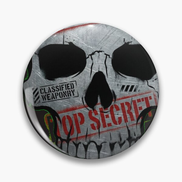 Item preview, Classified Black Site Skull - Top Secret Military Stencil designed and sold by Thaivi Design.