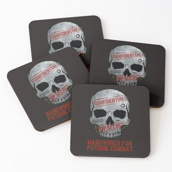 Item preview, Classified Black Site Skull - Top Secret Military Stencil designed and sold by Thaivi Design.