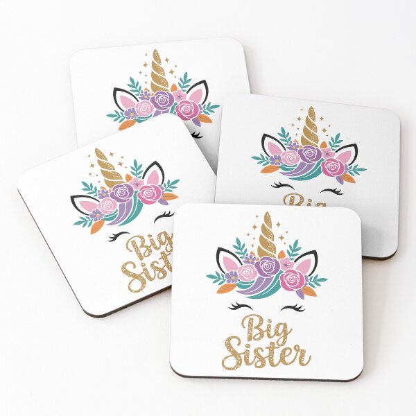 Item preview, Unicorn Floral Big Sister Design designed and sold by jkrphoto.