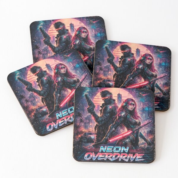 Item preview, Neon Overdrive cyberpunk VHS designed and sold by Vexel - Digital Armor.