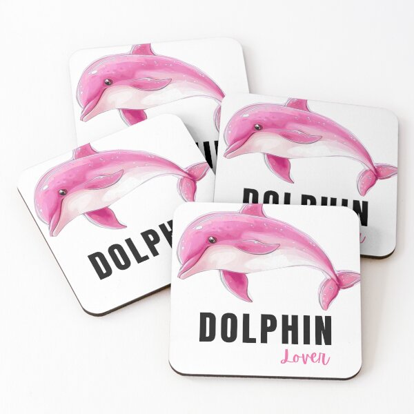 Item preview, Dolphin Lover – Cute Pink Dolphin Minimal Ocean Art designed and sold by AH-creators.