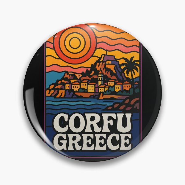 Item preview, Corfu Island Greece Trippy Travel designed and sold by TomFrontierArt.