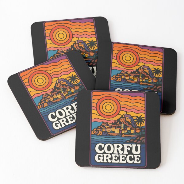 Item preview, Corfu Island Greece Trippy Travel designed and sold by TomFrontierArt.