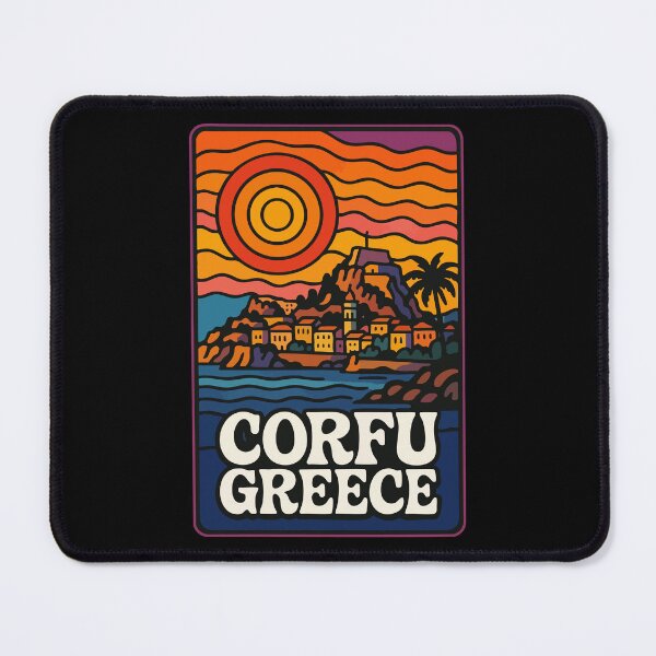 Item preview, Corfu Island Greece Trippy Travel designed and sold by TomFrontierArt.