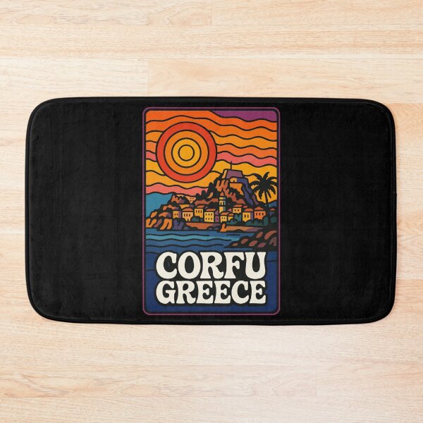 Item preview, Corfu Island Greece Trippy Travel designed and sold by TomFrontierArt.