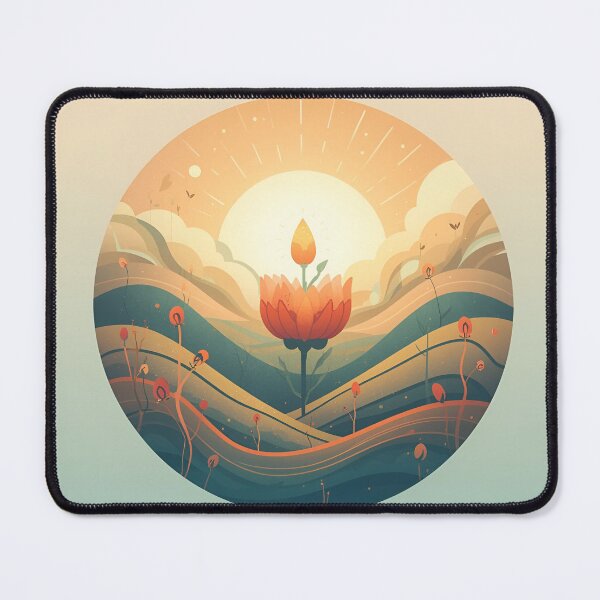 Item preview, Radiant Lotus Dawn - Minimalist Boho Nature Art designed and sold by Flow19.