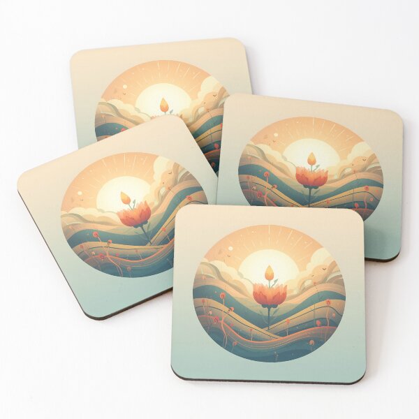 Item preview, Radiant Lotus Dawn - Minimalist Boho Nature Art designed and sold by Flow19.