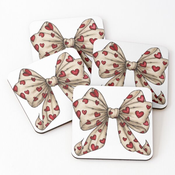 Item preview, Vintage Heart Bow Ribbon Coquette Love Illustration designed and sold by Sketchbook Studio by Aqsaa.