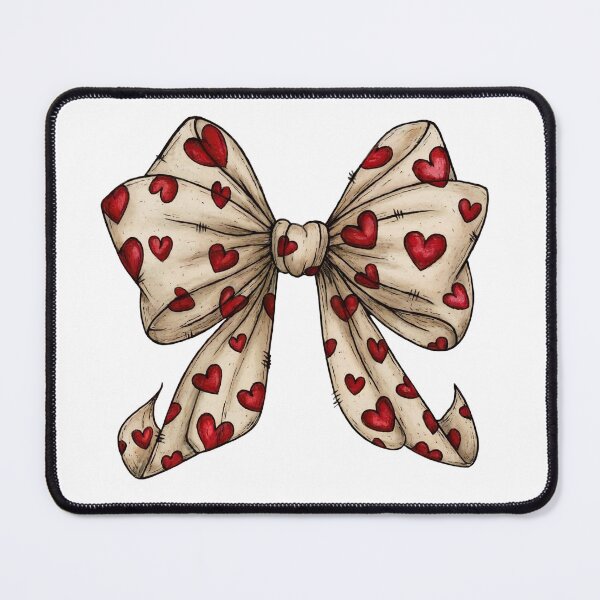 Item preview, Vintage Heart Bow Ribbon Coquette Love Illustration designed and sold by Sketchbook Studio by Aqsaa.