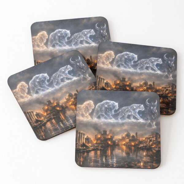 Item preview, Celestial Beasts Above a Burning Ancient City designed and sold by athanasioungr.