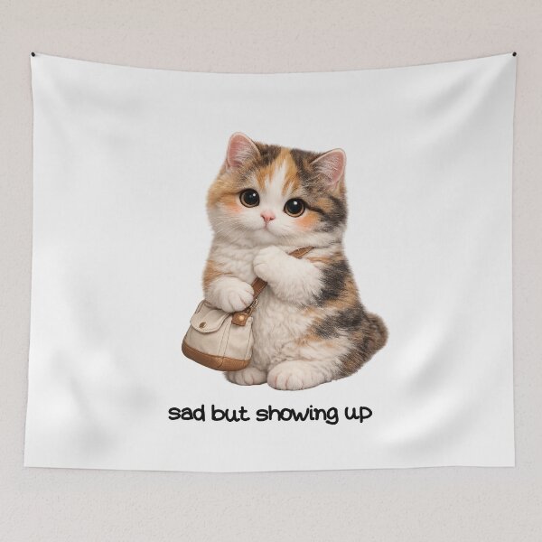 Item preview, Sad But Showing Up Today designed and sold by sad-but-cute studio.