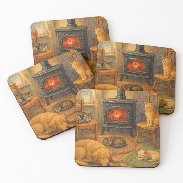 Item preview, Gathered Around the Stove designed and sold by TinCatOutPost.