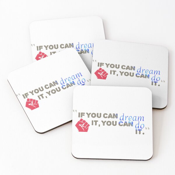 Item preview, If You Can Dream It You Can Do It - Motivational Red Fist Quote designed and sold by Latikshop.